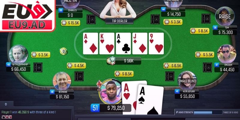 Cơ chế vận hành ván Poker tại EU9