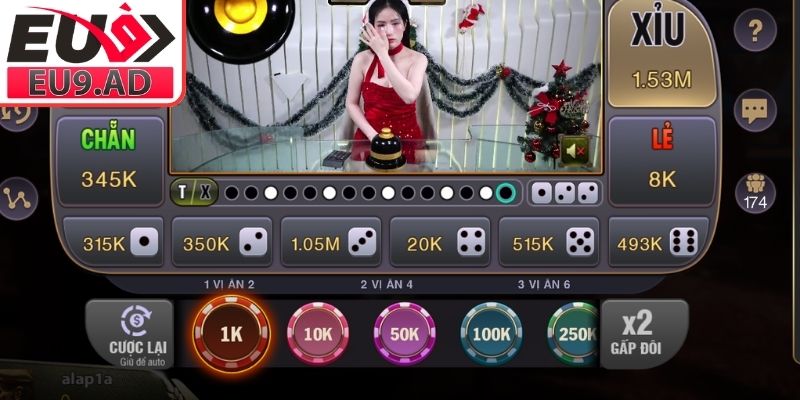 Một vài cửa cược Tài Xỉu trực tuyến tại Eu9